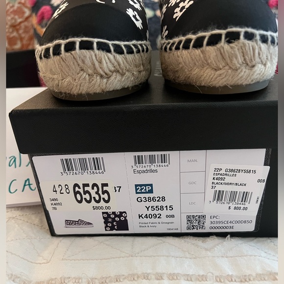 BNIB 22P Chanel floral espadrilles size 37 - Picture 2 of 10